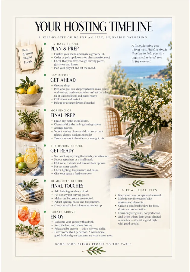 Selected Guide interior: a preparation timeline from planning ahead to welcoming guests